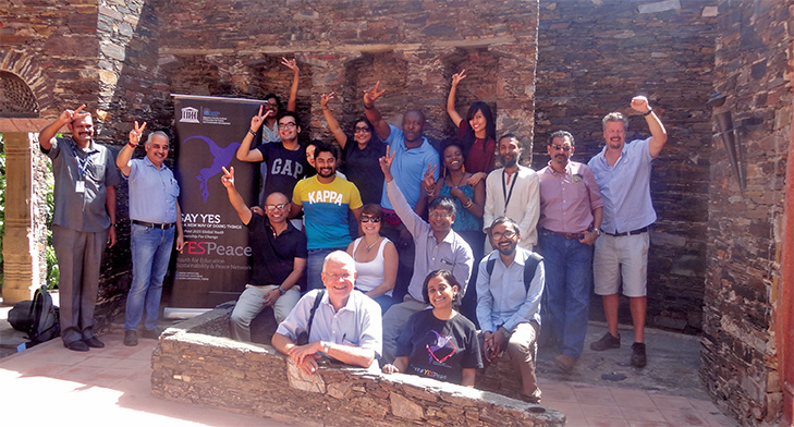 Participants at the workshop at Neemrana Fort, Rajasthan